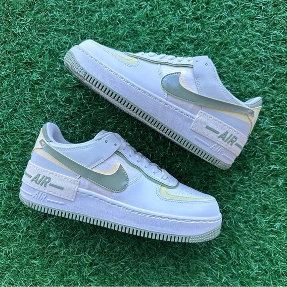 Nike Air Force 1 Shadow AF1 Sail / Oil Green - Picture 6 of 9